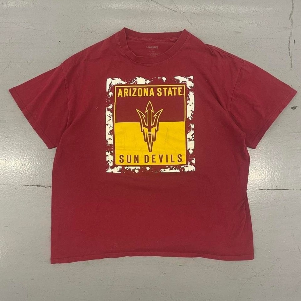 Asu Red Tee with sick asu‎ fork